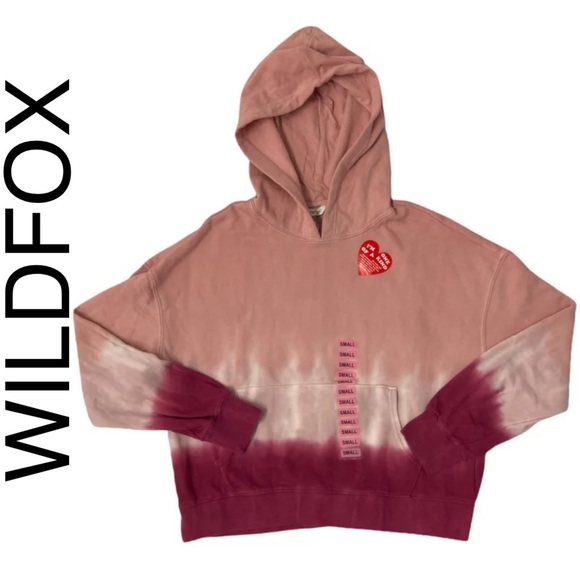 Wildfox Tops - WILDFOX Pink Tie Dye Hoodie XS NEW $138 msrp